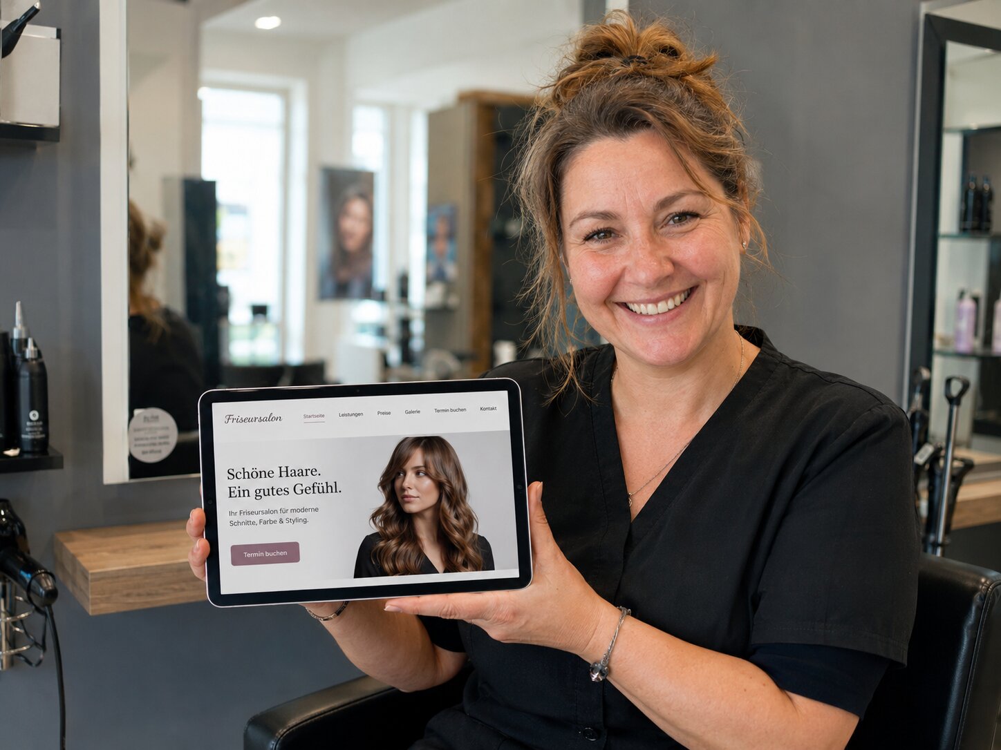 Professionelle Friseur Homepage für einen modernen Salon